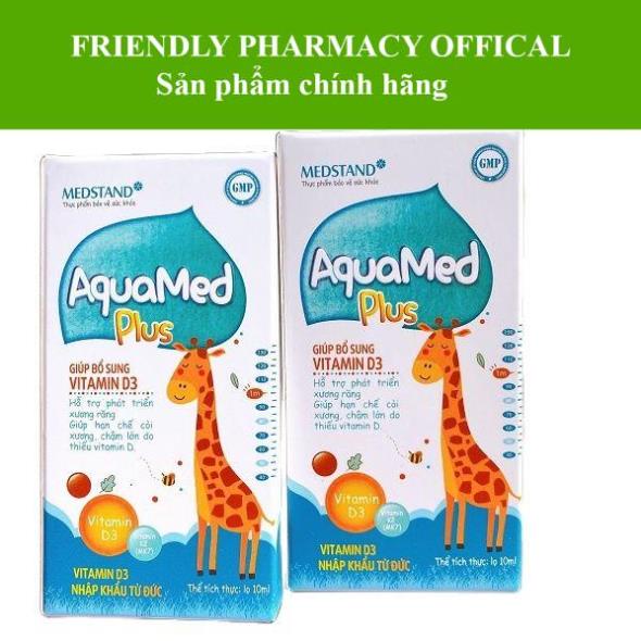 AQUAMED PLUS – Giúp bổ sung vitamin D3 cho trẻ, hỗ trợ phát triển xương răng, hạn chế còi xương (10ml)