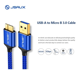 Cáp chuyển đổi jsaux usb 3.0 micro b từ đầu cắm usb a sang micro b cho samsung galaxy s5 / note 3 ổ cứng seagate wd