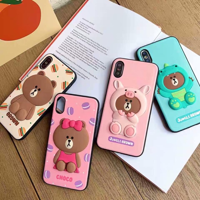 ỐP GẤU NỔI SILICONE - CASE IPHONE