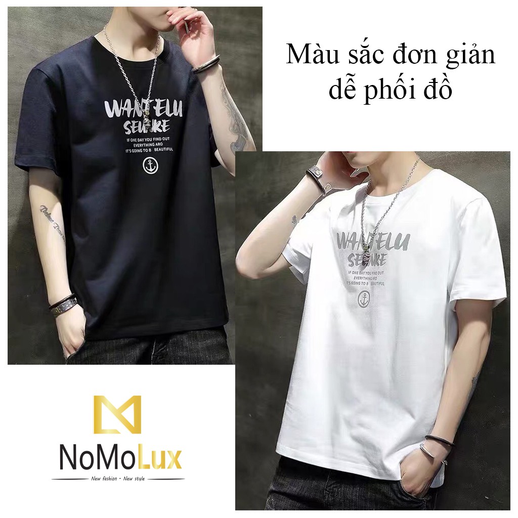 Áo thun nam form rộng  Freeship  Áo thun nam ngắn tay cổ tròn  NoMoLux mã HT013 chất thun cotton co dãn mềm mại