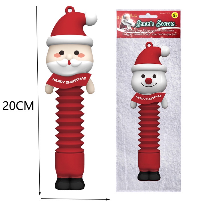 Đồ Chơi Ống Co Giãn Hình Ông Già Noel Phát Sáng Trong Bóng Tối Vui Nhộn