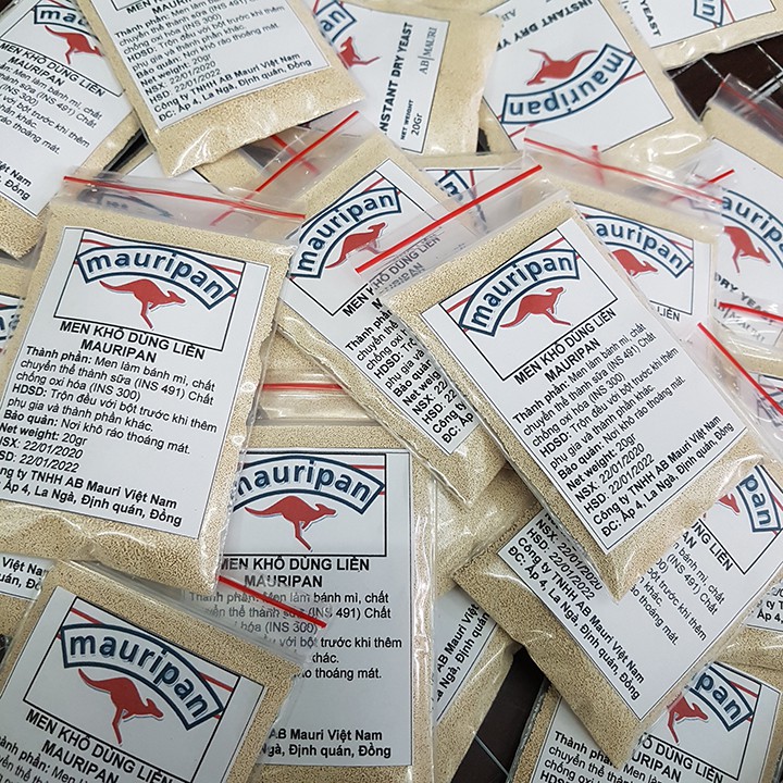 Men khô mauripan (20gr) Men khô dùng làm bánh mỳ, bánh bao, piza | BigBuy360 - bigbuy360.vn