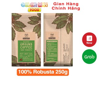 Cà Phê Sạch Rang Xay Color Man 250g với thành phần 100% Robusta mang đậm hương vị cà phê mỗi khi thưởng thức