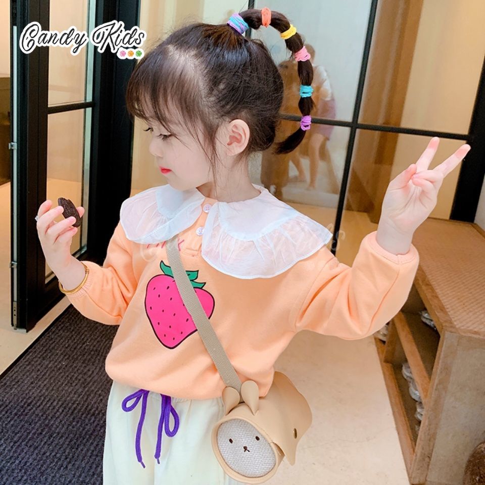 NEW Áo Sweater Cotton Thời Trang Cho Bé Gái (1-6 Tuổi)