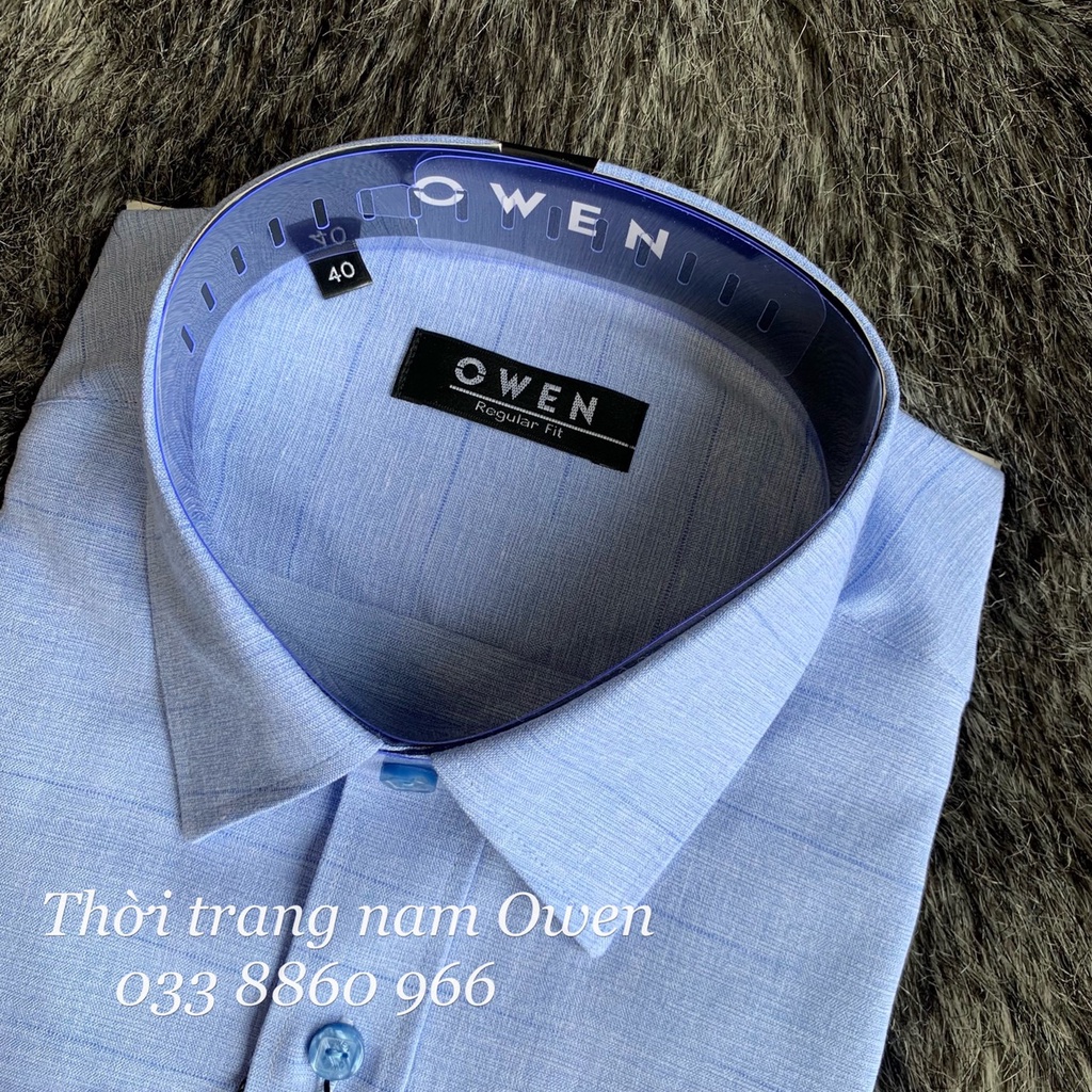 [SIZE 43] OWEN - Áo sơ mi dài tay Owen regular fit chất sợi tre màu xanh 23383 | BigBuy360 - bigbuy360.vn