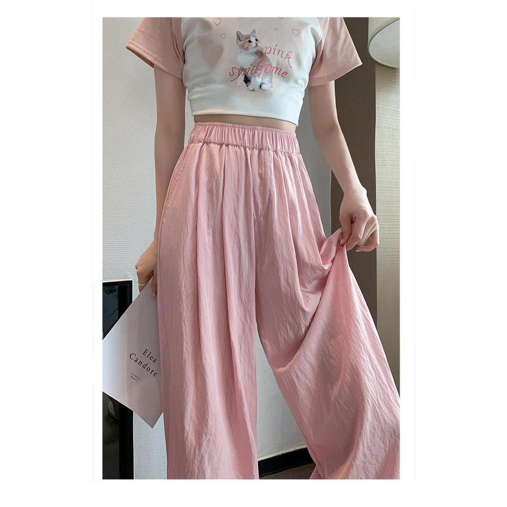 Quần Ống Dài Rộng Lưng Cao Thoáng Khí Thời Trang Hè Năng Động 62931