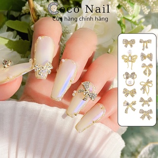 Charm nail nơ gol, charm nơ nail quốc dân trang trí móng