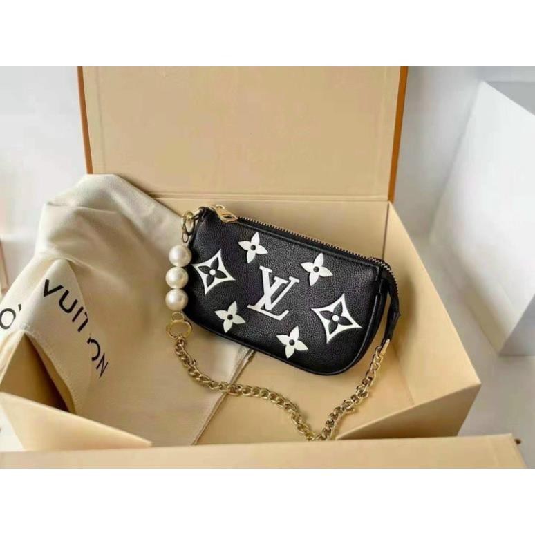 Túi Kẹp Nách LV 3 màu, Kèm  Dây Xích Phối Ngọc SIÊU HOT