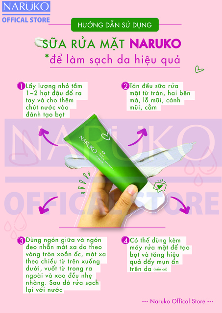 Sữa rửa mặt dạng bùn Naruko trà tràm Tea Tree Purifying Clay Mask and Cleanser in 1 120 gr