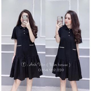 Váy suông đuôi cá viền dạ