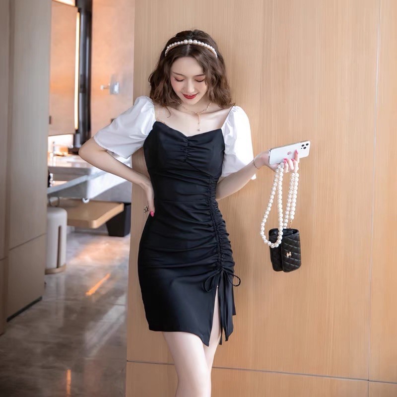 Đầm xẻ tà rút Big size