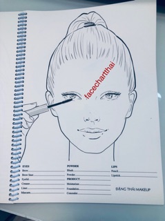 GIẤY VẼ MAKEUP ( FACECHART ) TỔNG HỢP