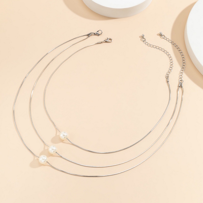 Vòng cổ nhiều lớp RINHOO FRIENDSHIP mạ vàng 18K phối ngọc trai thời trang phong cách