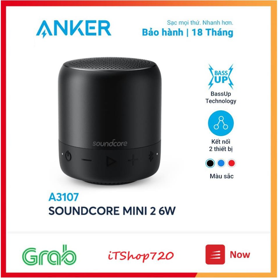 Loa Bluetooth Di Động ANKER SoundCore Mini 2 6W - A3107 - Hàng Chính Hãng