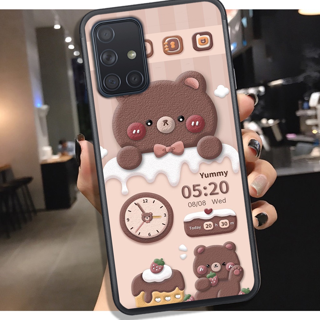 ỐP LƯNG SAMSUNG A31 - A51 - A71 - M51, IN HÌNH GẤU & THỎ SIÊU CUTE.