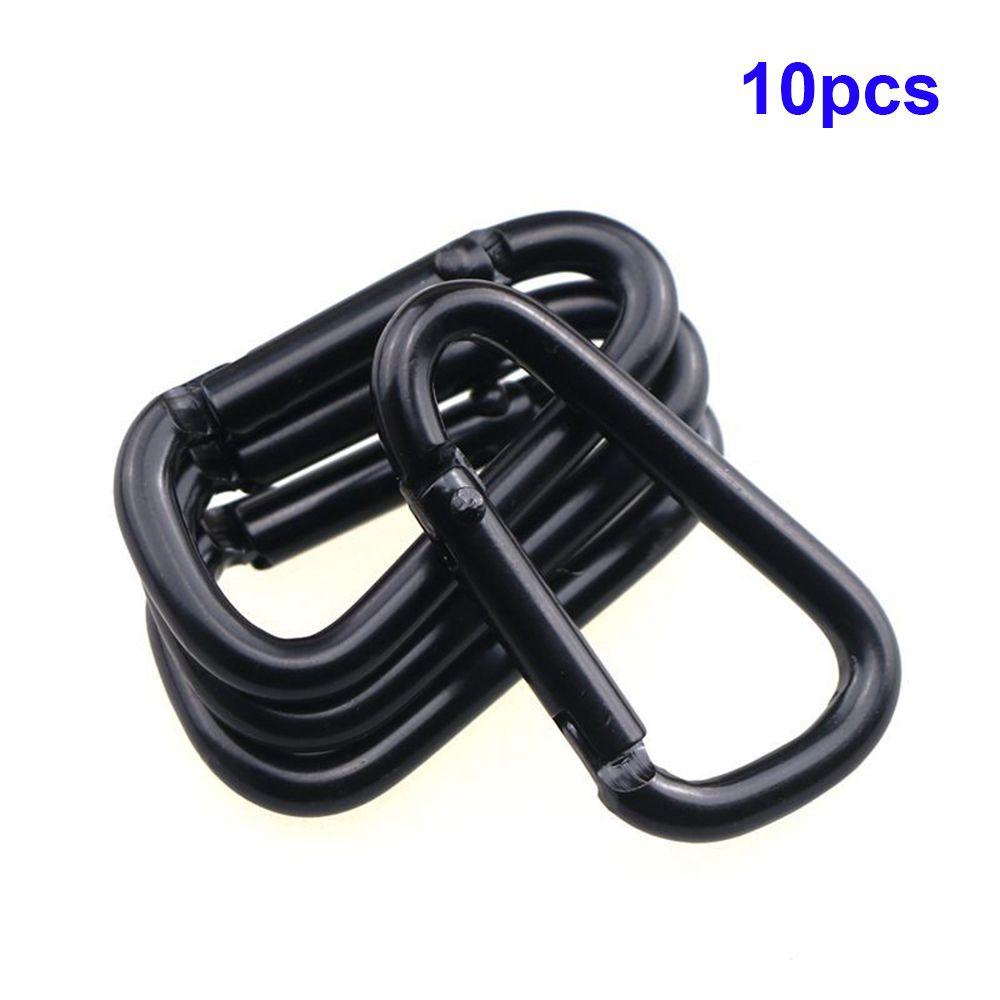 Móc Khóa Carabiner Hình Chữ D Bằng Hợp Kim Nhôm Màu Đen