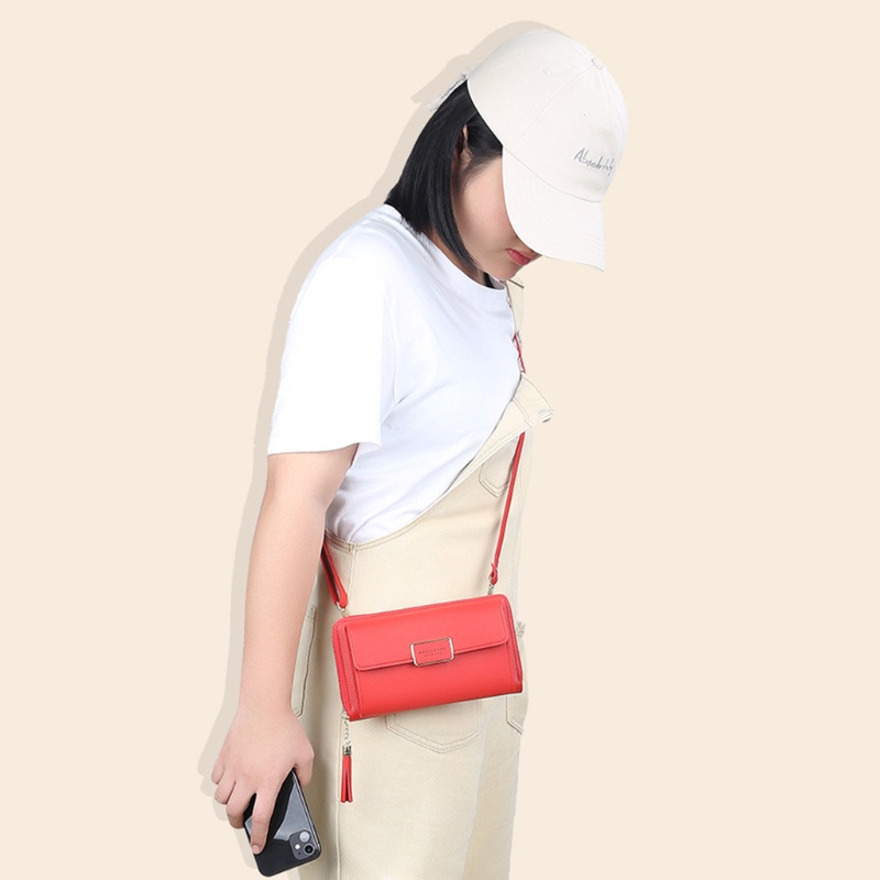 Youyo Ví Da PU Cầm Tay Dáng Dài Sức Chứa Lớn Có Dây Kéo Đựng Thẻ Tín Dụng Công Sở Cho Nữ