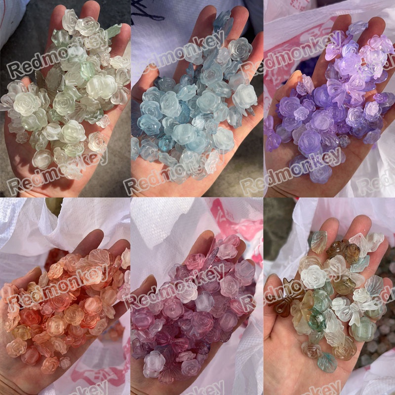 Ốp Điện Thoại Bằng Nhựa ABS Đính Hạt Ngọc Trai / Bướm / Hoa / Người Ngoài Hành Tinh DIY