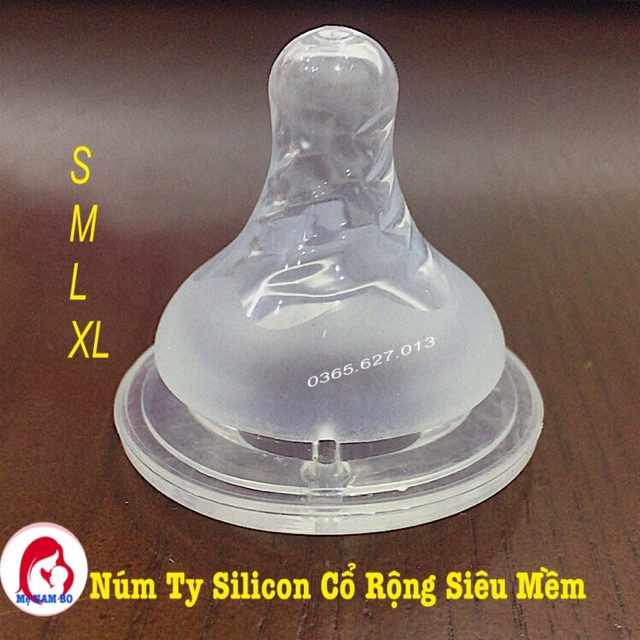 [ SIÊU SIÊU MỀM ] Núm Silicon Cổ Rộng Siêu Mềm, Đủ Size S,M,L,XL