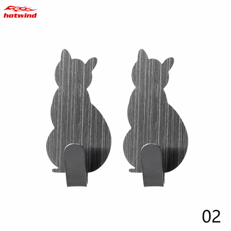 Móc Treo Đồ Gắn Tường Hình Mèo Xinh Xắn