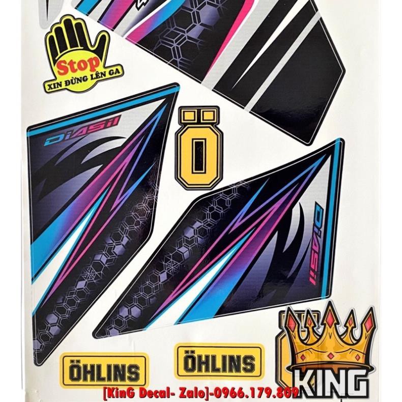 Tem rời Wave 110 pha 7 màu Ngân hà cực đẹp