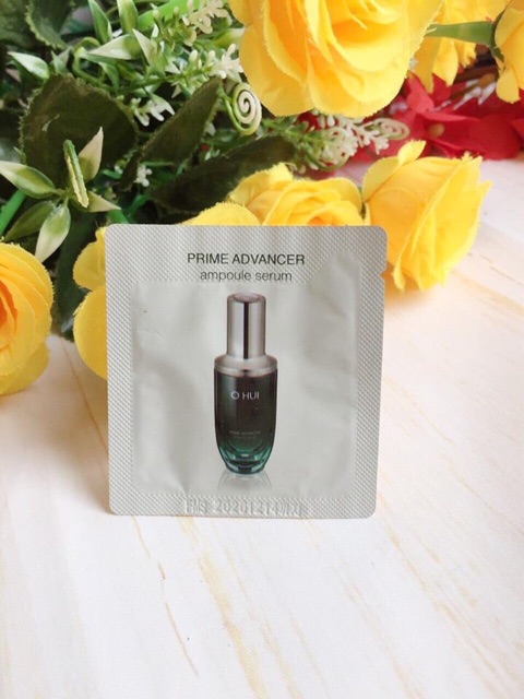 Set 10 gói Sample Tinh chất chống lão hóa đặc biệt OHUI Prime Advancer Ampoule Serum