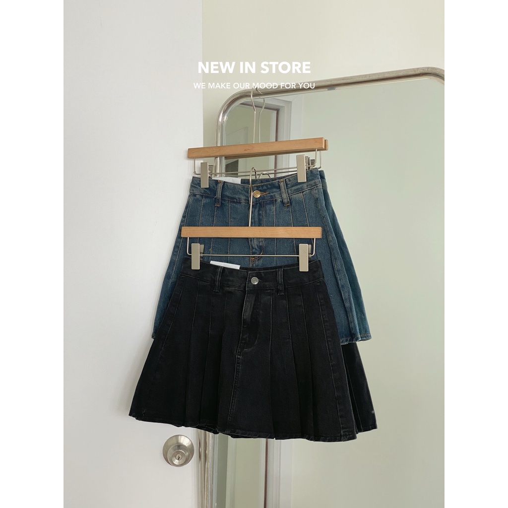 CHÂN VÁY JEANS CHIẾT LI EO_CV551