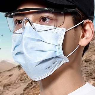 MẮT KÍNH BẢO HỘ CHỐNG BỤI, MƯA, GIÓ, TRONG SUỐT VIỀN ĐEN