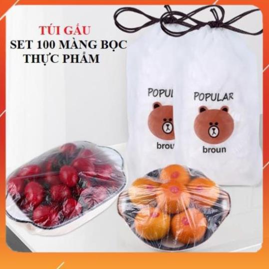 [FREESHIP❤️] SET COMBO 100 TÚI MÀNG BỌC THỰC PHẨM CÓ CHUN CO GIÃN TÁI SỬ DỤNG NHIỀU LẦN - Gia dụng Mai Chi