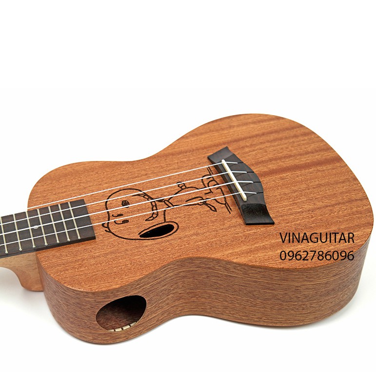 Đàn Ukulele Concert Music Snoopy Chính Hãng- Chó tinh nghịch