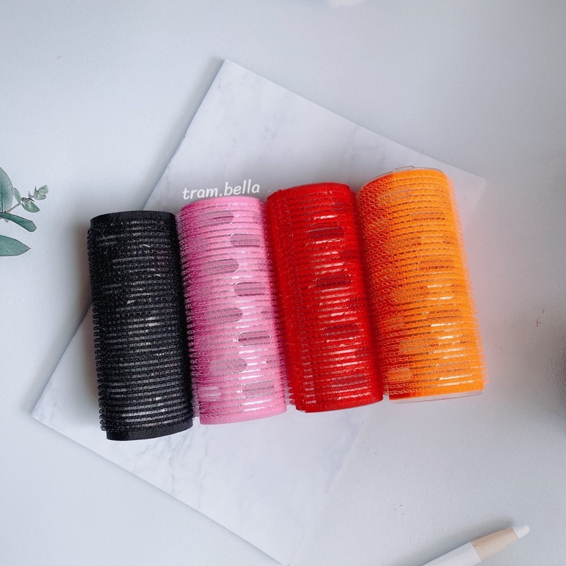 Lô cuốn tóc mái tự dính lô uốn tóc lõi nhôm kiểu hàn quốc