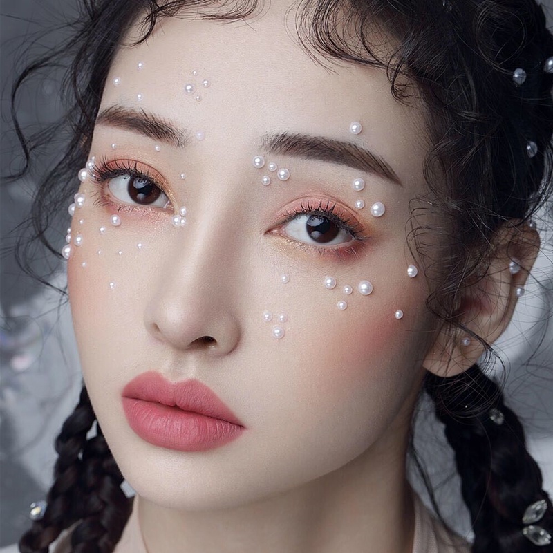 Hạt Ngọc Trai Nhựa Resin 3D Tự Dính Trang Trí Móng Tay Nghệ Thuật DIY