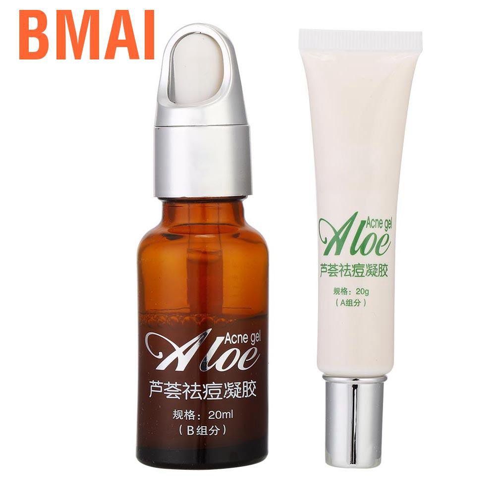 (hàng mới về) gel lô hội hỗ trợ giảm mụn chăm sóc da 20ml + b 20ml