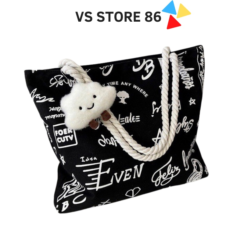 Túi Cói Đi Biển Túi Xách Nữ Merci Sang Chảnh,Túi Cói Đi Du Lịch - Có Lót và Khóa Kéo Bên Trong