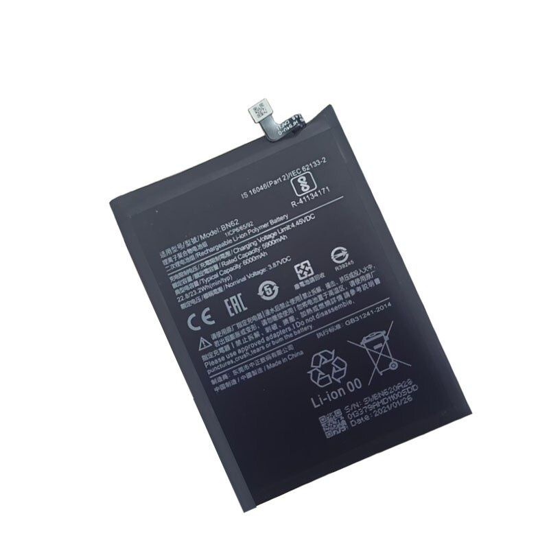 pin Mi Redmi Note 9 4G (BN62) 6000mAh 23.2Wh Li-ion _ Pin xịn bảo hành 6