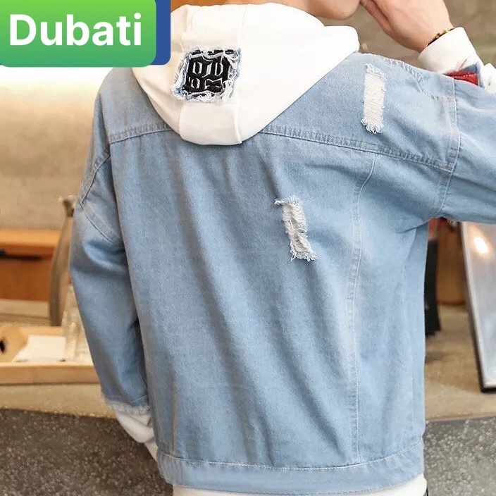 ÁO KHOÁC JEAN XANH NAM NỮ UNISEX CHẤT BÒ CÓ NÓN HOT TREND HÀN QUỐC - DUBATI FASHION