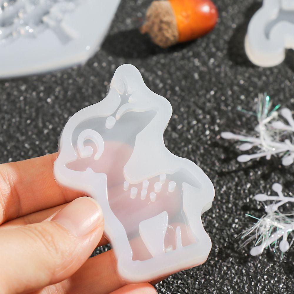 Khuôn Silicone Làm Móc Khóa Hình Tuần Lộc Giáng Sinh LAYOR1