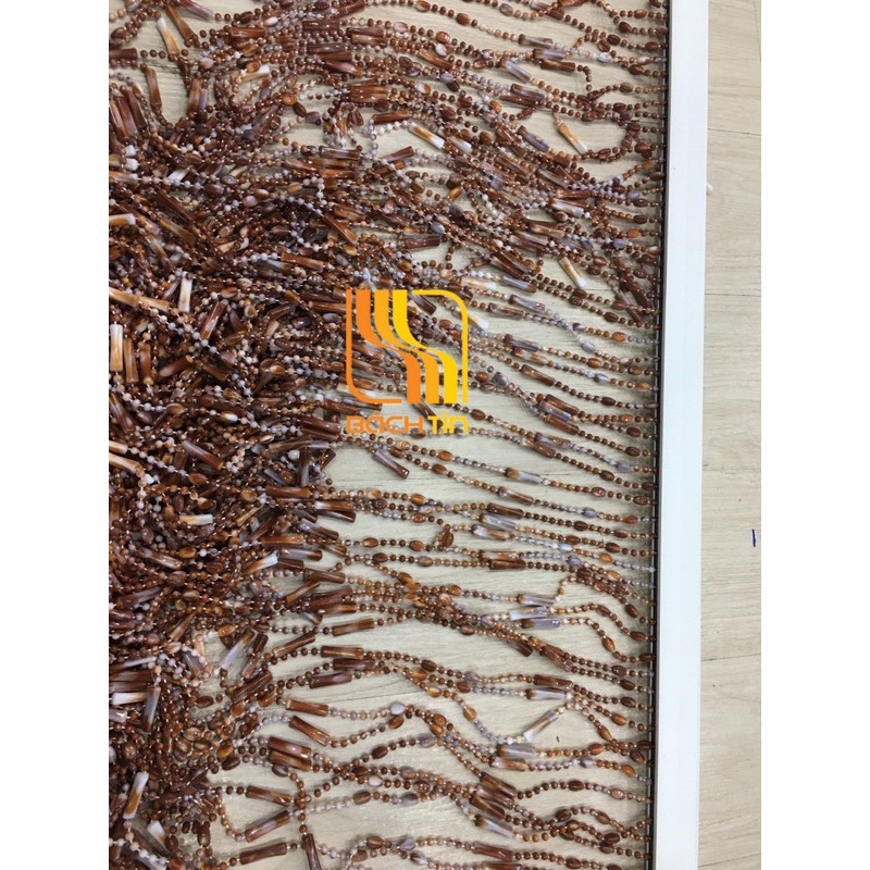 Rèm hạt nhựa,mành rèm cửa hạt nhựa trang trí màu nâu đẹp