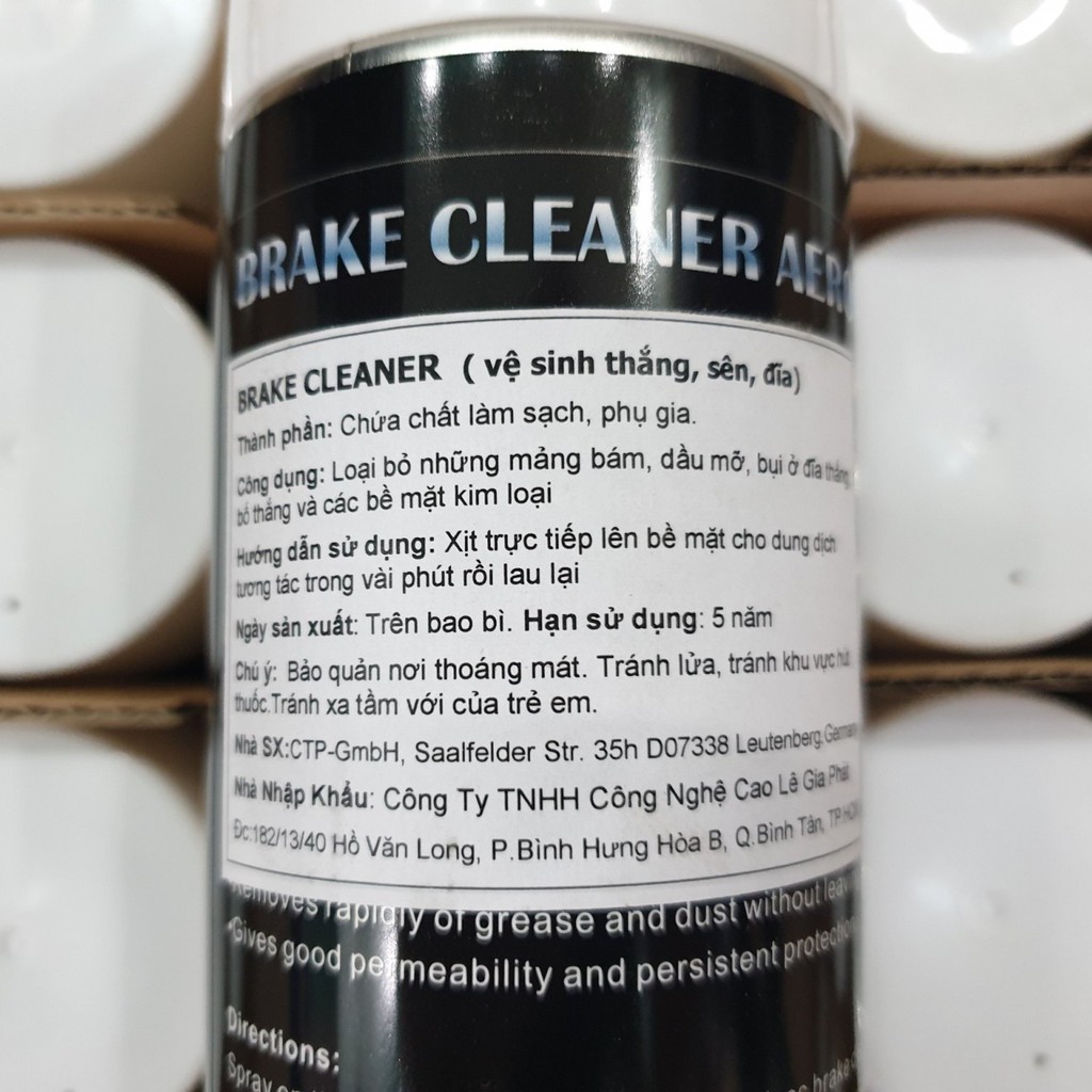 Dung Dịch Vệ Sinh Thắng Đĩa BLUECHEM BRAKE CLEANER AEROSOL 500ML