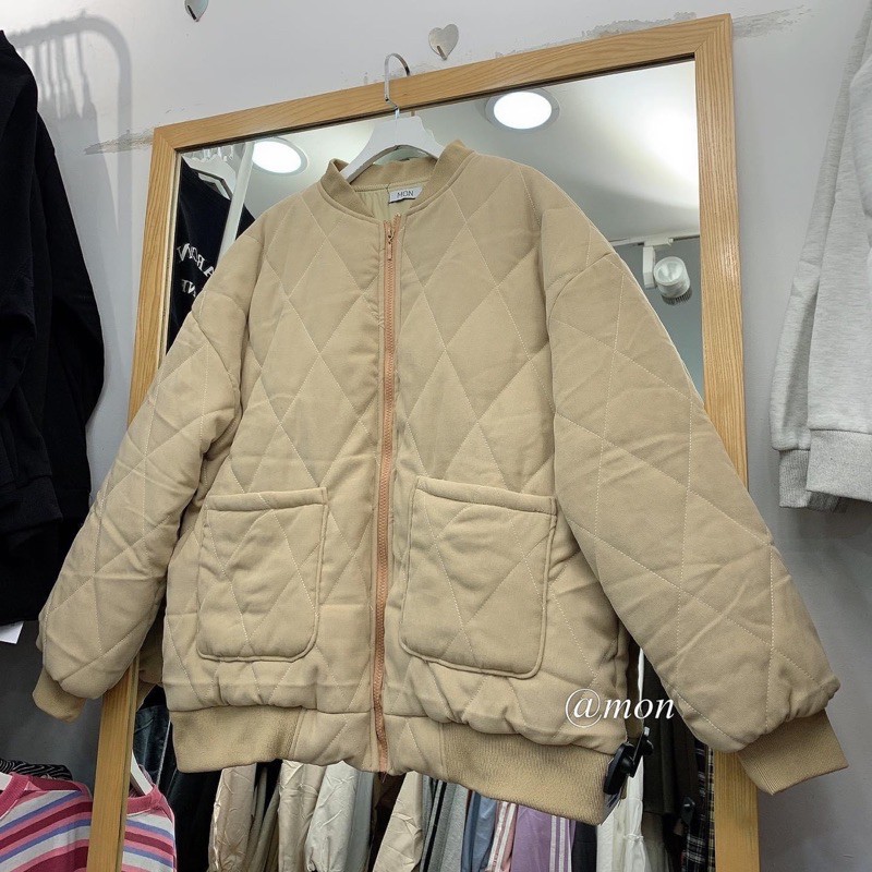 Áo phao bomber trần trám