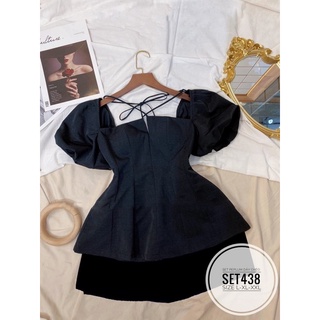 Set bộ áo peplum và váy bigsize