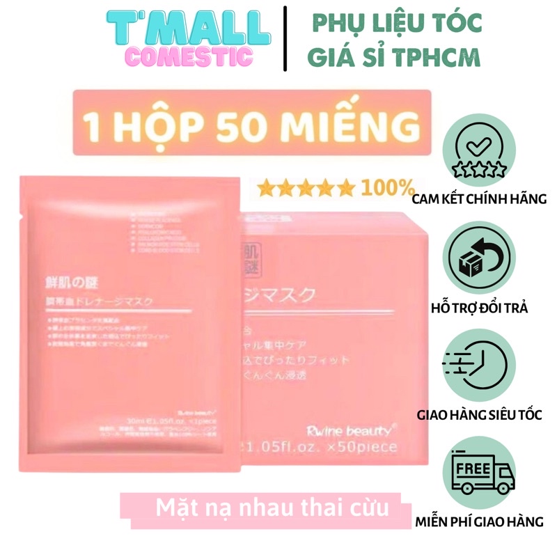 Mặt nạ nhau thai cừu cuống rốn tế bào gốc Nhật Bản Rwine Beauty dưỡng da, cung cấp độ ẩm, tái tạo collagen HỘP 50 MIẾNG