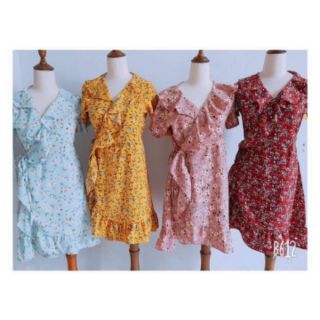 Đầm hoa nhí voan 4 màu (ib gửi ảnh thật)