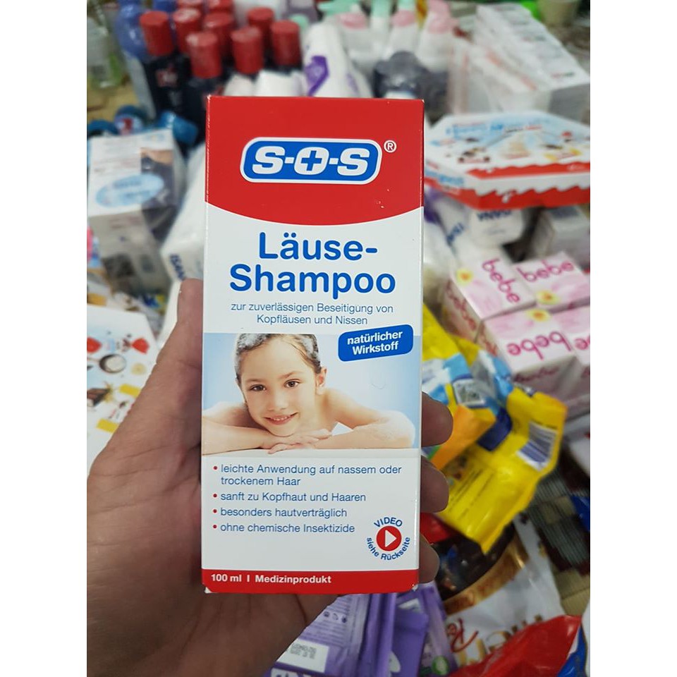 Dầu gội dược phẩm trị chấy và chống trứng chấy cho bé trên 3 tuổi SOS Läuse Shampoo 100ml