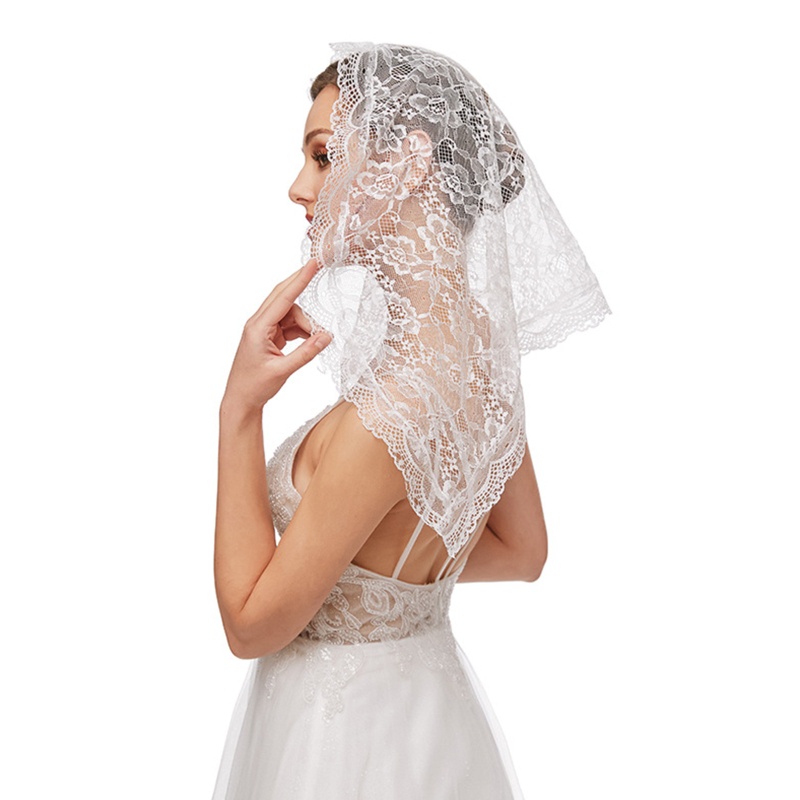 Mạng Che Mặt Mềm Mại Họa Tiết Hoa Thanh Lịch Dành Cho Nữ