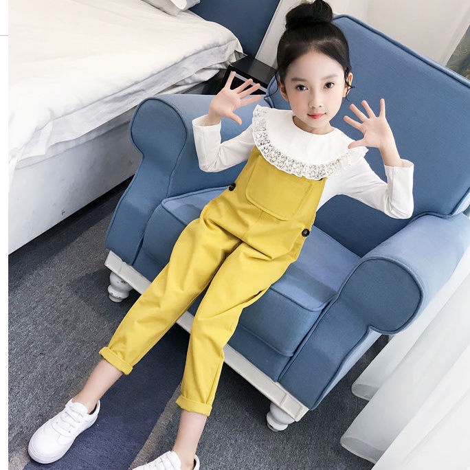 Quần Yếm Dáng Rộng Phong Cách Mới 2022 Cho Bé Gái