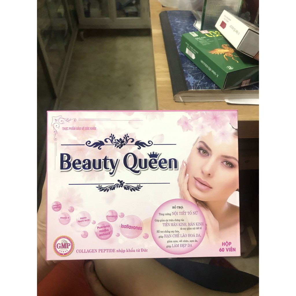 Viên uống trắng da ❤️CHÍNH HÃNG👍 Beauty Queen Collagen Sâm Tố Nữ ❤️chống lão hóa điều hòa nội tiết tố, hỗ trợ làm đẹp da