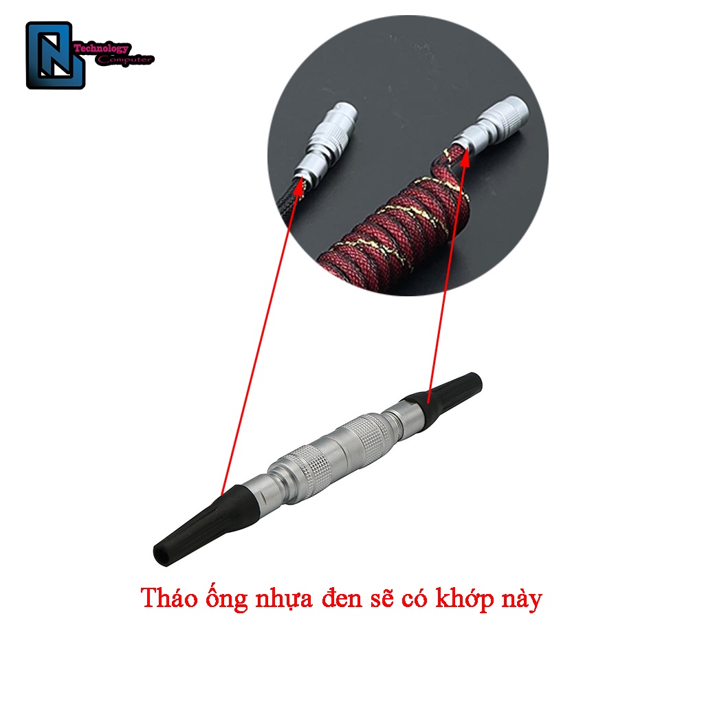 Bộ Đầu Nối YC8 4 Lõi Có Ngàm Gài Đơn Giản Phù Hợp Trang Trí Custom Dây USB Phong Cách Hàng Không