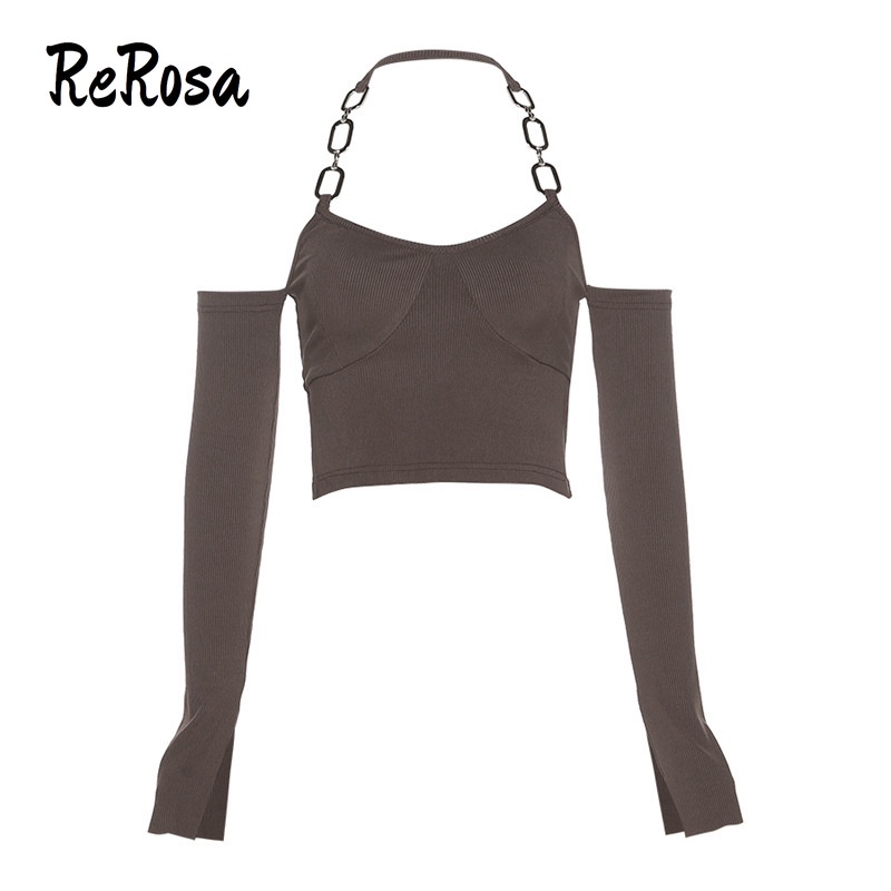 Áo croptop Rerosa dáng ôm thiết kế mới quyến rũ cho nữ