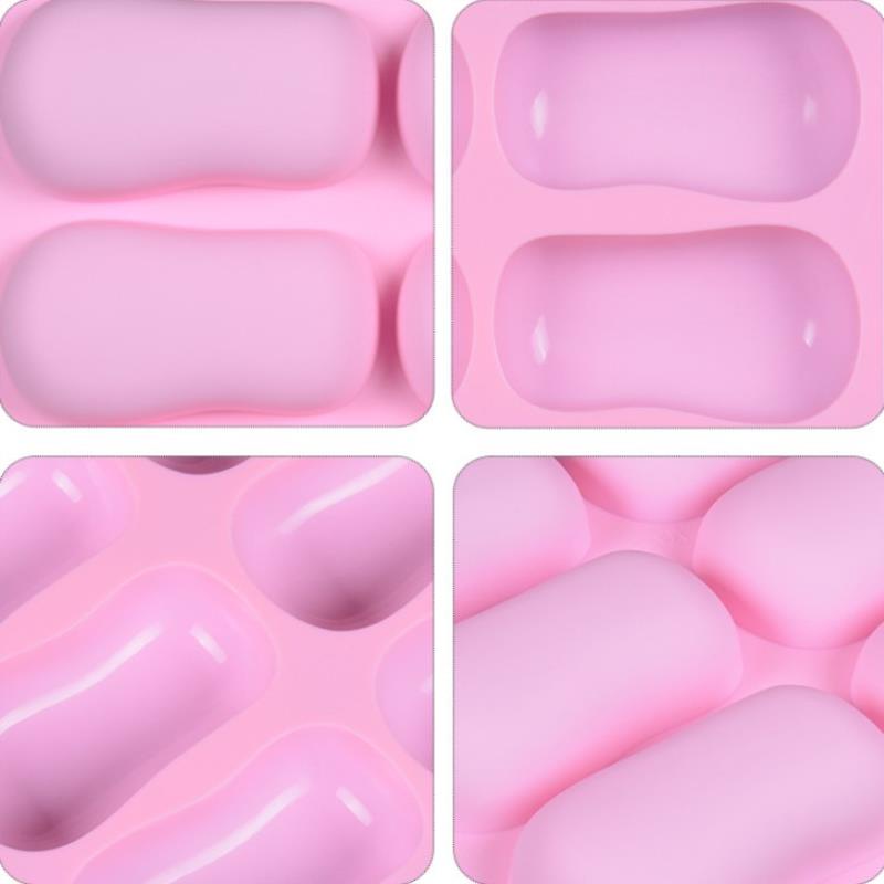 Khuôn silicone làm xà phòng 6 ô hình oval